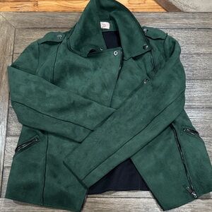 Philosophy Dark Green Suede Jacket